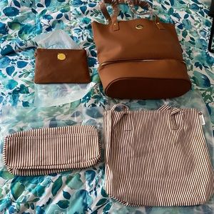 Joy Mangano travel tote with Shoe Tote